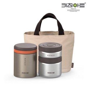 키친아트 라팔 골드메탈 보온도시락 2종 세트 1.08L_이미지