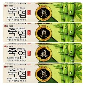 LG생활건강 죽염 오리지날 진 치약 160g (4개)