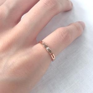 커플레인 커플레인  포인트 14K 새끼 손가락 반지 R14SW071_이미지