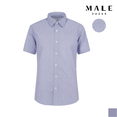신성통상 지오지아 MALE24365 이지케어 체크 반팔 드레스셔츠_VRZ2WD1352