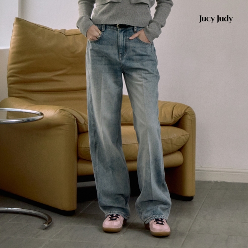 쥬시쥬디 여성용 레직기 세미 와이드 데님 팬츠 JZDP120A 026 인디고_이미지
