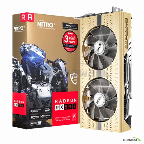 SAPPHIRE 라데온 RX 590 NITRO+ AMD 50th Edition OC D5 8GB Dual-X_이미지