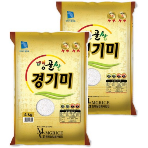 청북농업회사법인 2026 햅쌀 맹골쌀 경기미 4kg (2개)_이미지