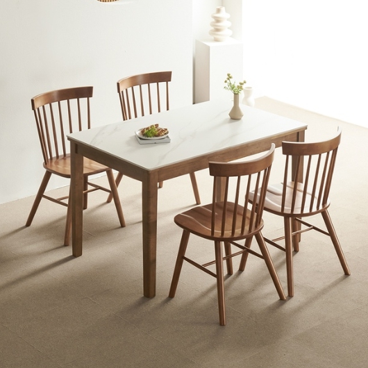 라로퍼니처 헤이즐 포세린 통세라믹 식탁 1200 (의자4개)_이미지