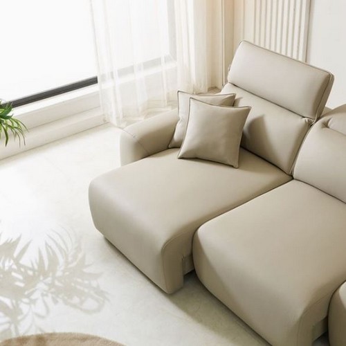 카펜터홈 드뮤어 모션 슬라이드 통방석 이지클린 가죽 소파 3인용_이미지