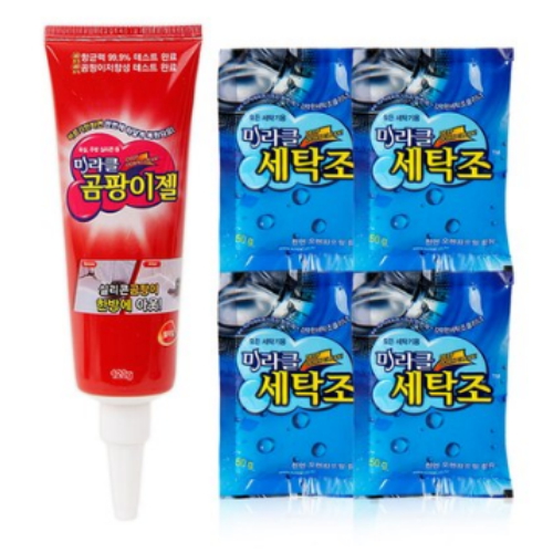 닥터오렌지 ㅤ미라클 곰팡이젤 120g + (세탁조크리너 50g x 4개) (1세트)_이미지