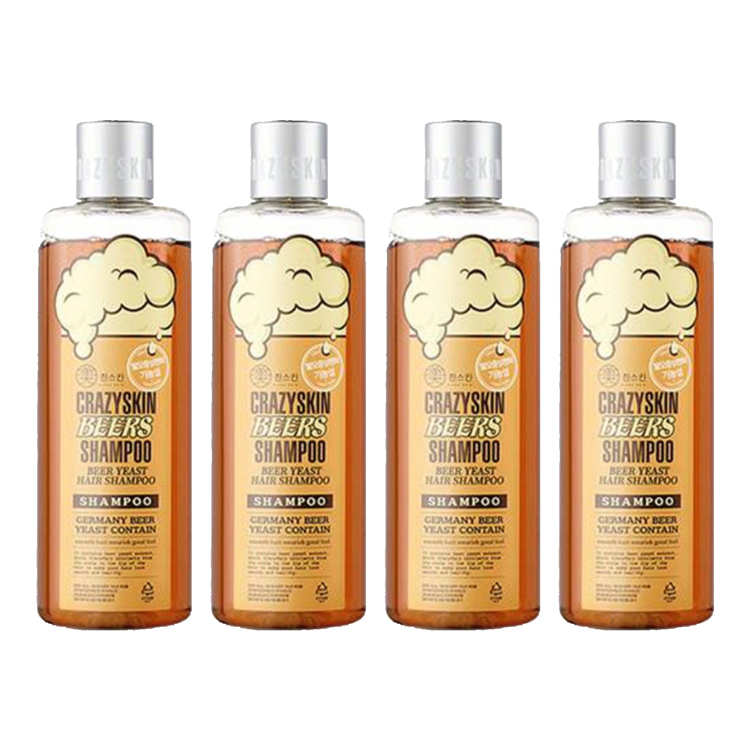 미친스킨 맥주효모 샴푸 300ml (4개)_이미지