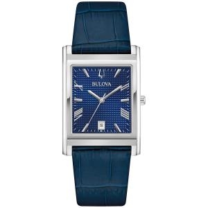 부로바 Sutton 96B442 Classic Rectangle Quartz Sapphire Blue Dial Leather_이미지