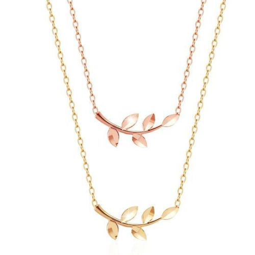 니지 14K GOLD 월계수 목걸이_이미지
