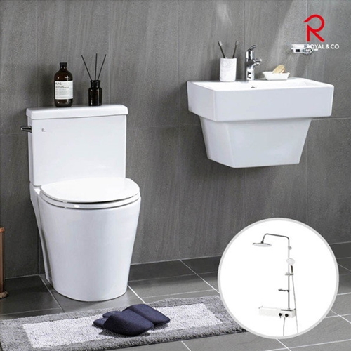 로얄앤컴퍼니 세미컬렉션M 양변기+세면기+수전+선반샤워기 세트이미지입니다. 누르면 해당 게시물로 새창이동합니다.