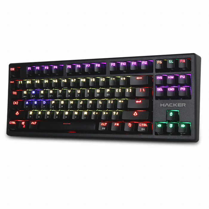 ���� HACKER K520 ���Ǵ�Ƽ RGB ���� Ű����