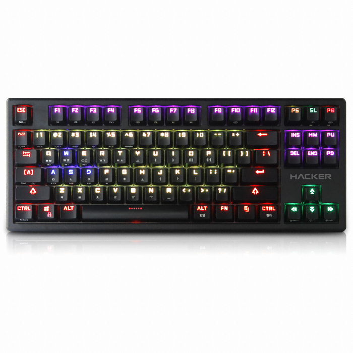 ���� HACKER K520 ���Ǵ�Ƽ RGB ���� Ű����