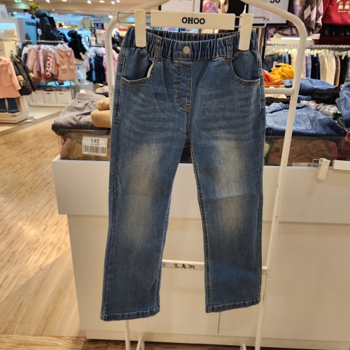 오후 24년 봄 신상. 초등 주니어 신학기 데일리 부츠컷 데님 팬츠 스판있는 트랜디한 멋짐 부츠컷 데님 팬츠 OHTJ24151 .._이미지