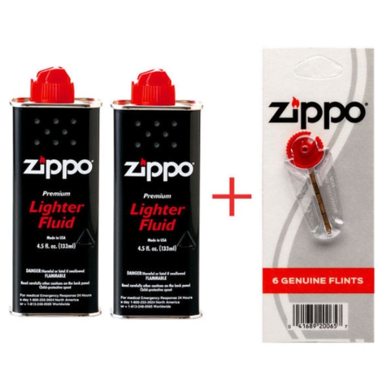 지포(ZIPPO) 라이터 오일 133ml 2개+부싯돌(6개)