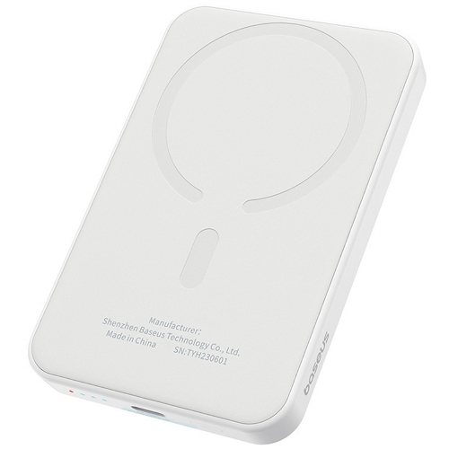 베이스어스 20W 마그네틱 미니 무선 보조배터리 PPCXM05 5000mAh_이미지