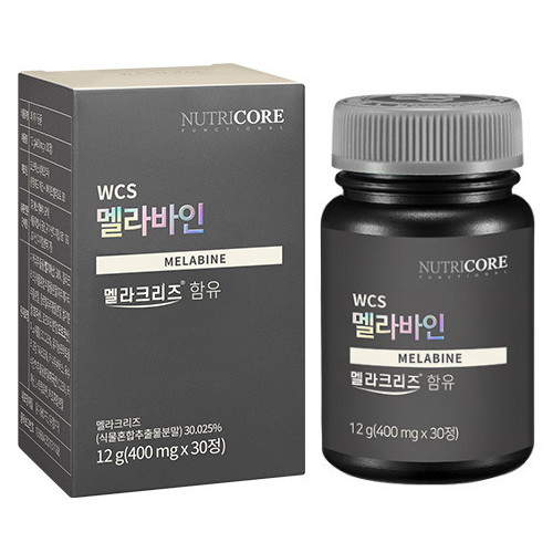 뉴트리코어 멜라바인 멜라크리즈 영양제 WCS 30정이미지입니다. 누르면 해당 게시물로 새창이동합니다.