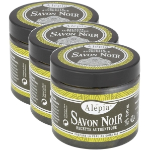 알레피아 Savon Noir 사본 느와르 블랙 솝 비누 200ml 3팩