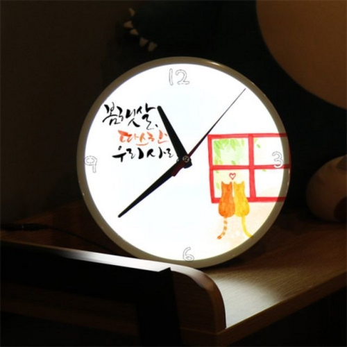 ng005-LED시계액자25R봄햇살따스한우리사랑
