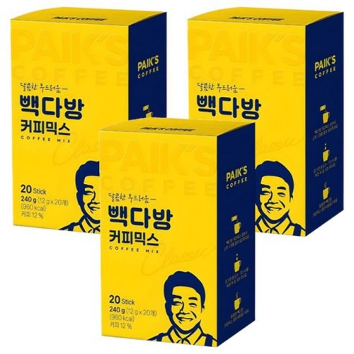 더본코리아 빽다방 커피믹스 Classic 20개입 (3개)_이미지