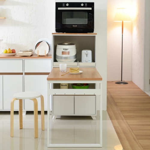 라샘 허니 2레일 렌지대겸 2인용식탁 1200_이미지