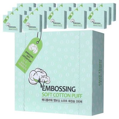메디플라워 엠보싱 소프트 화장솜(300매입) (18개)_이미지