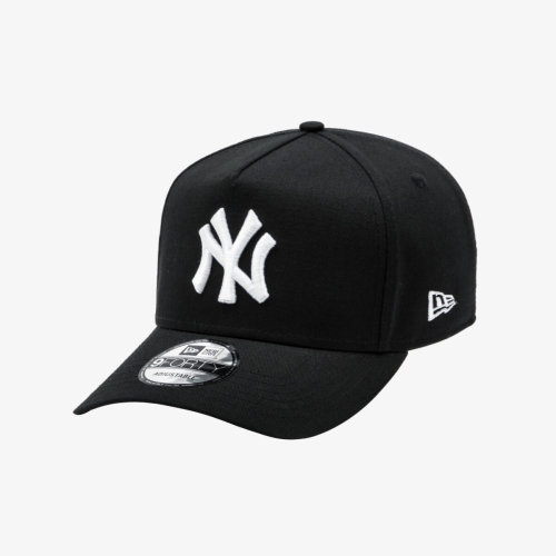 MLB 뉴에라_ 공용 화이트 온 블랙 뉴욕 양키스 K프레임 볼캡 블랙 14561861_이미지
