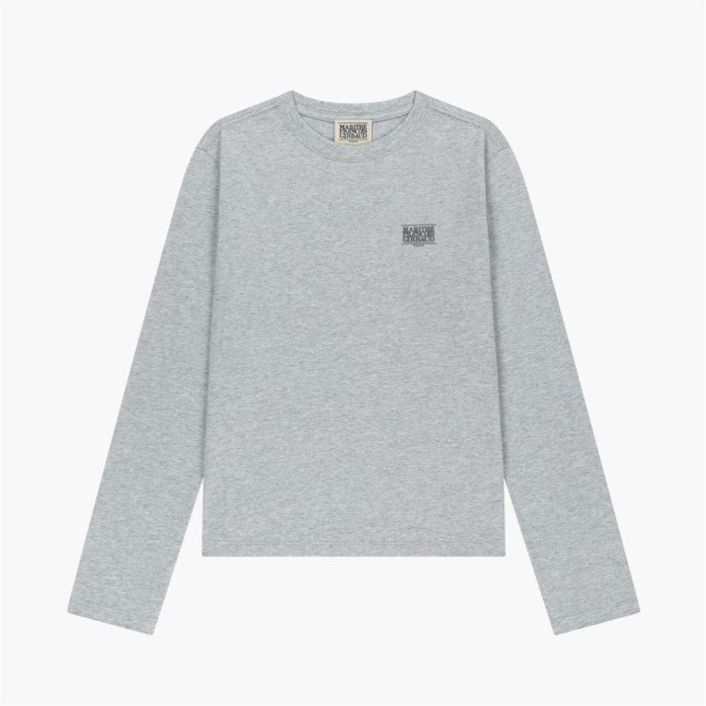 마리떼 여성 스몰 클래식 로고 긴팔 티셔츠 MFG46FLS101 HGY NVY WHT_이미지