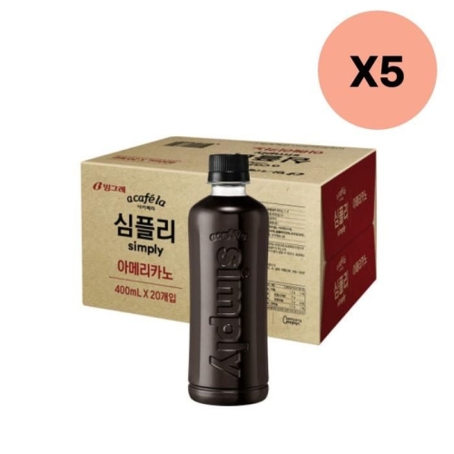 빙그레 아카페라 심플리 아메리카노 ECO 400ml (100개)
