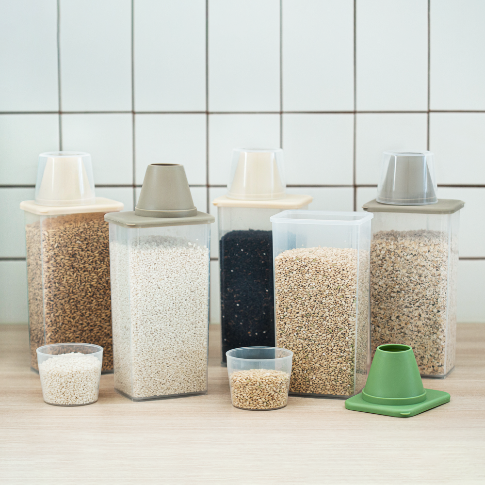 쿠팡 코멧 ㅤ사각 잡곡용기 1.3L (5개)_이미지