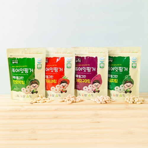 퓨어잇 핑거 유기농 동그란 시금치 링 40g