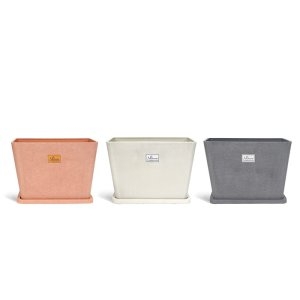 마이플랜트 마이플랜트 플라스틱 카멜레온 직사각 받침SET 빈티지 화분_이미지
