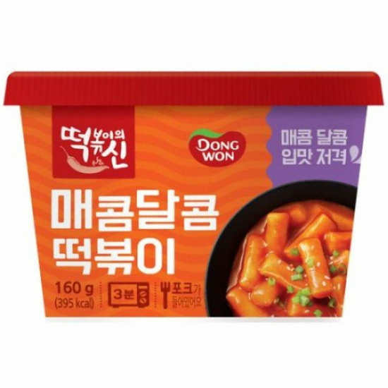동원F&B 떡볶이의신 매콤달콤 떡볶이 160g (4개)
