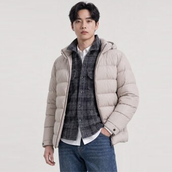 남성 NOVA <b>경량</b> 후디드 다운 점퍼 HZJU6D686I1