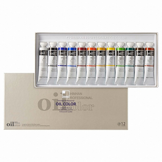 신한화구 전문가용 오일 컬러 유화물감 20ml (12색)_이미지