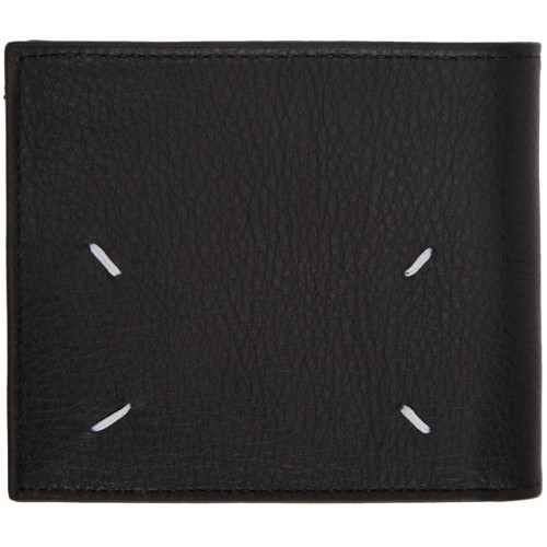 메종마르지엘라 18 메종 마르지엘라 블랙 화이트 투톤 가죽 레더 반지갑_이미지