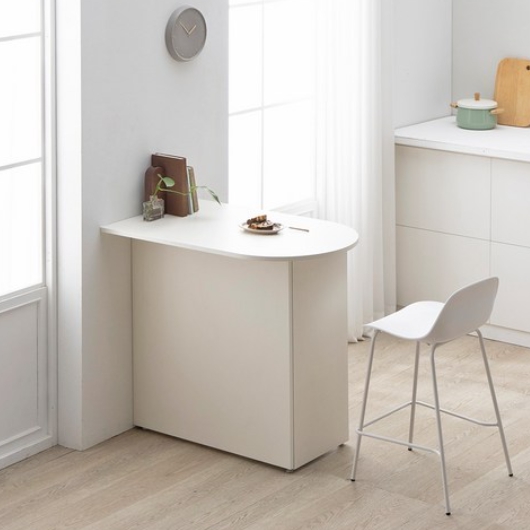 베이지메이트 잇츠 반타원상판 아일랜드식탁 1000 (의자별도)