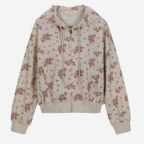 써스데이아일랜드 여성 플라워패턴 후드 집업 T256MST139W