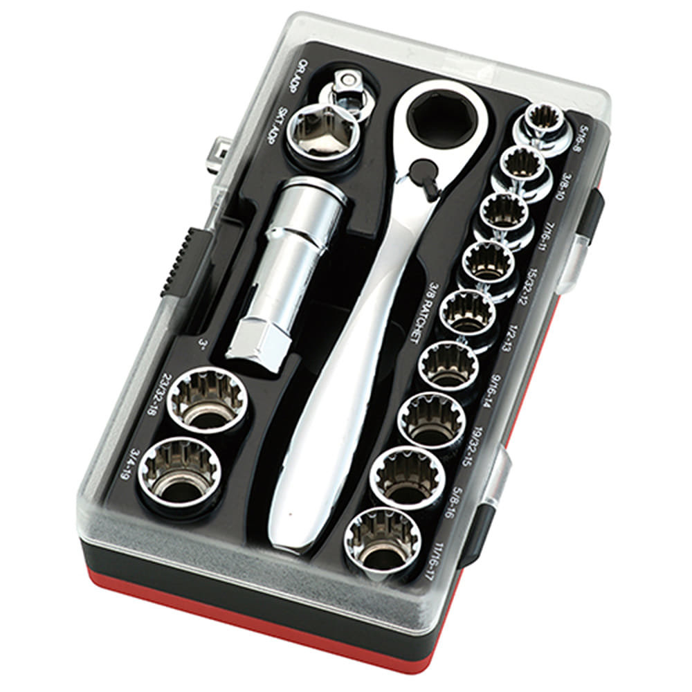 세신버팔로 3/8인치 관통형 소켓 세트 SB-19 (15pcs)