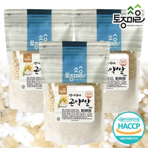 토종마을 발아현미 곤약쌀 500g (3개)