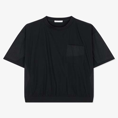 LKS41330블랙 MA-1 멀티포켓 반팔 티셔츠