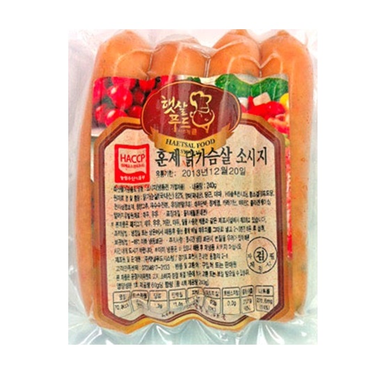 햇살푸드시스템 훈제 닭가슴살 소시지 240g (30개)_이미지