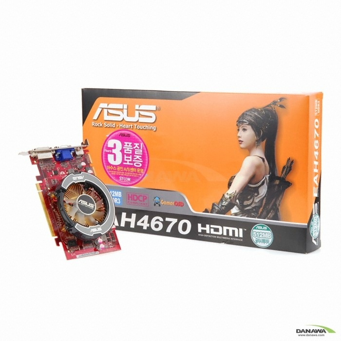 ASUS 라데온 HD 4670 EAH4670 HDMI D3 512MB 글라시에이터_이미지