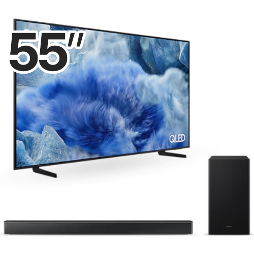 삼성전자 QLED KQ55QF8AAFXKR (스탠드+사운드바, HW-B650F)_이미지