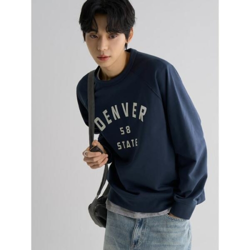 삼성물산 에잇세컨즈 해비웨이트 시티 그래픽 스셔츠 네이비 456241MC3R_이미지