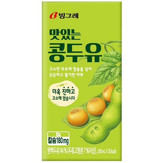 빙그레 맛있는 콩두유 200ml (48개)