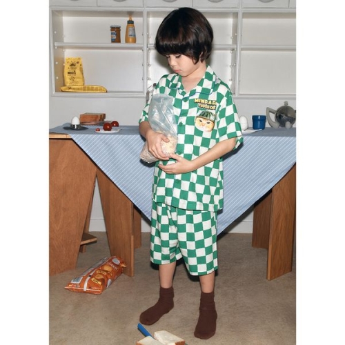 탑텐키즈 공용 커버캣 레이온 파자마셋업5부_MKG5UI3815