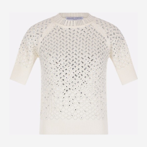 에르마노설비노 크리스탈 장식 오픈워크 스웨터 D485L3