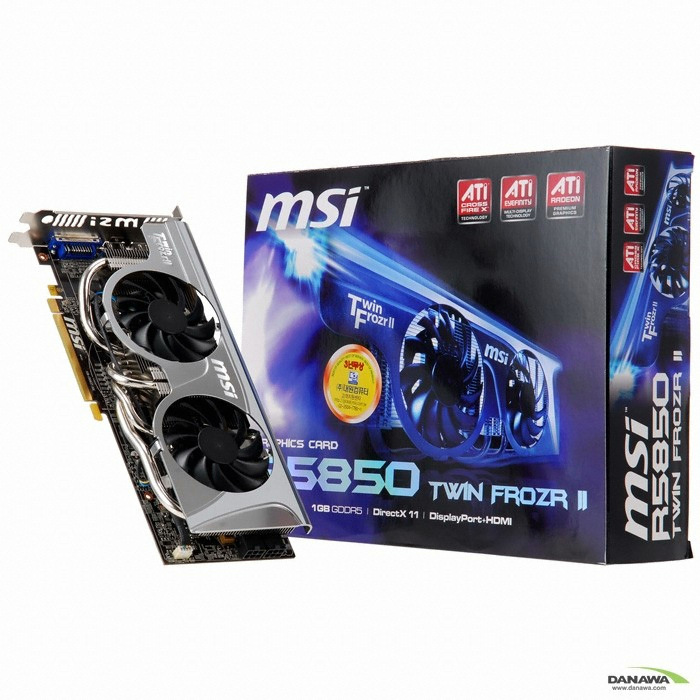 MSI 라데온 HD 5850 R5850 D5 1GB Twin Frozr2 대원_이미지