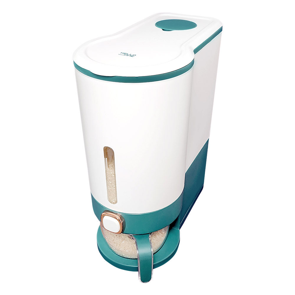 이너웍스 버튼식 밀폐 계량 쌀통 10kg_이미지