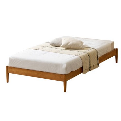 리빙디자인연구소 헤이몰리 리엔더 무헤드 원목 침대 SS (매트별도)_이미지